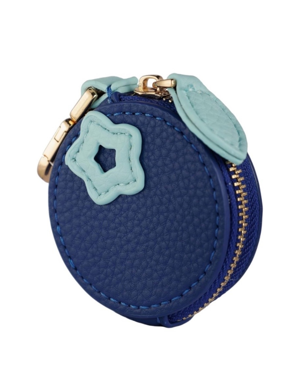 $25.00- Blueberry Zip Coin Purse Bag Charm Keychain